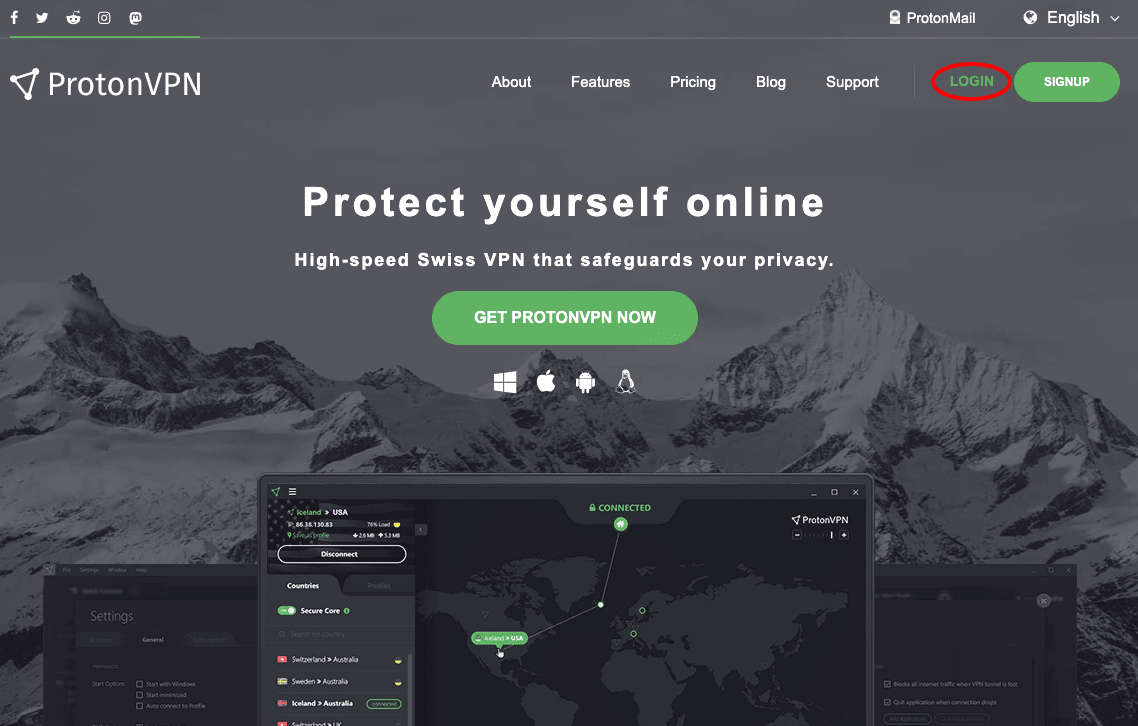 proton screenshot